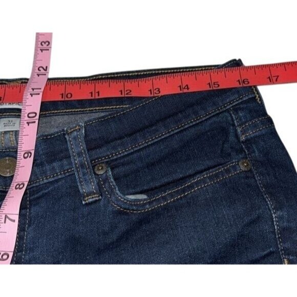 J. Crew Womens Toothpick Fit Dark Wash Jeans Size 31 Stretch Denim Cotton Blend - Picture 16 of 16